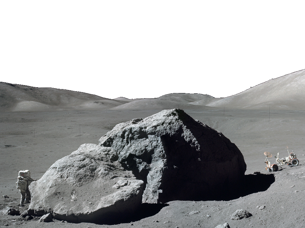 Apollo 17 Tracy's Rock (courtesy of NASA)