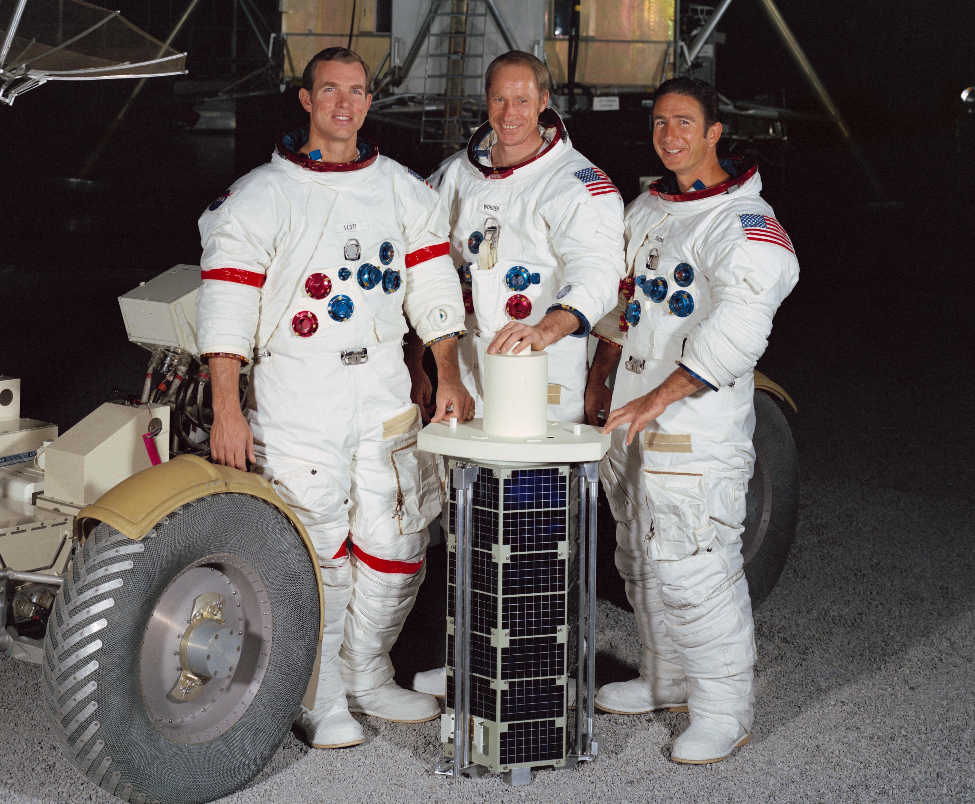 Apollo 15 crew: David Scott, Al Worden & James Irwin (courtesy of NASA)