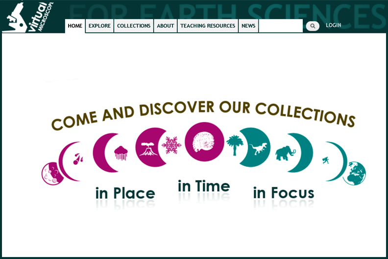 Composite screenshot of the original virtual microscope website home page