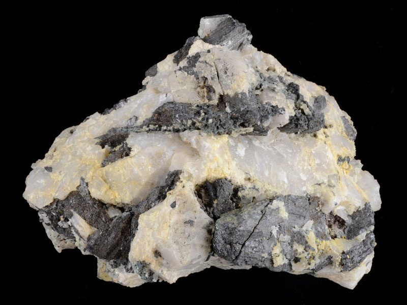 Wolframite and quartz 7 cm across
